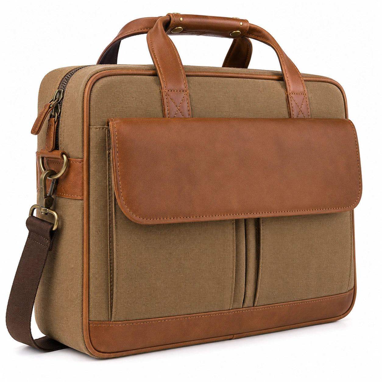 Klassische Herren Laptoptasche Braun 15-Zoll