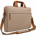 Beige Laptoptasche mit Schultergurt für 15 Zoll Laptop