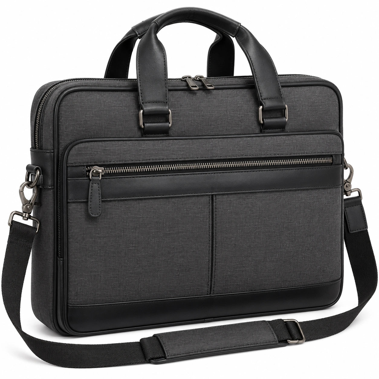 Graue Laptoptasche 15 Zoll mit Schultergurt