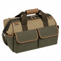 Robuste Canvas Werkzeugtasche mit Außentaschen Khaki/Grün
