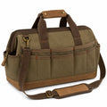 Khaki Werkzeugtasche mit Schulterriemen