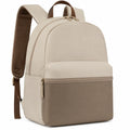 Minimalistischer Rucksack Beige/Braun mit praktischen Fächern