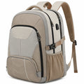Laptop-Rucksack mit USB-Anschluss Beige/Grau, 25L