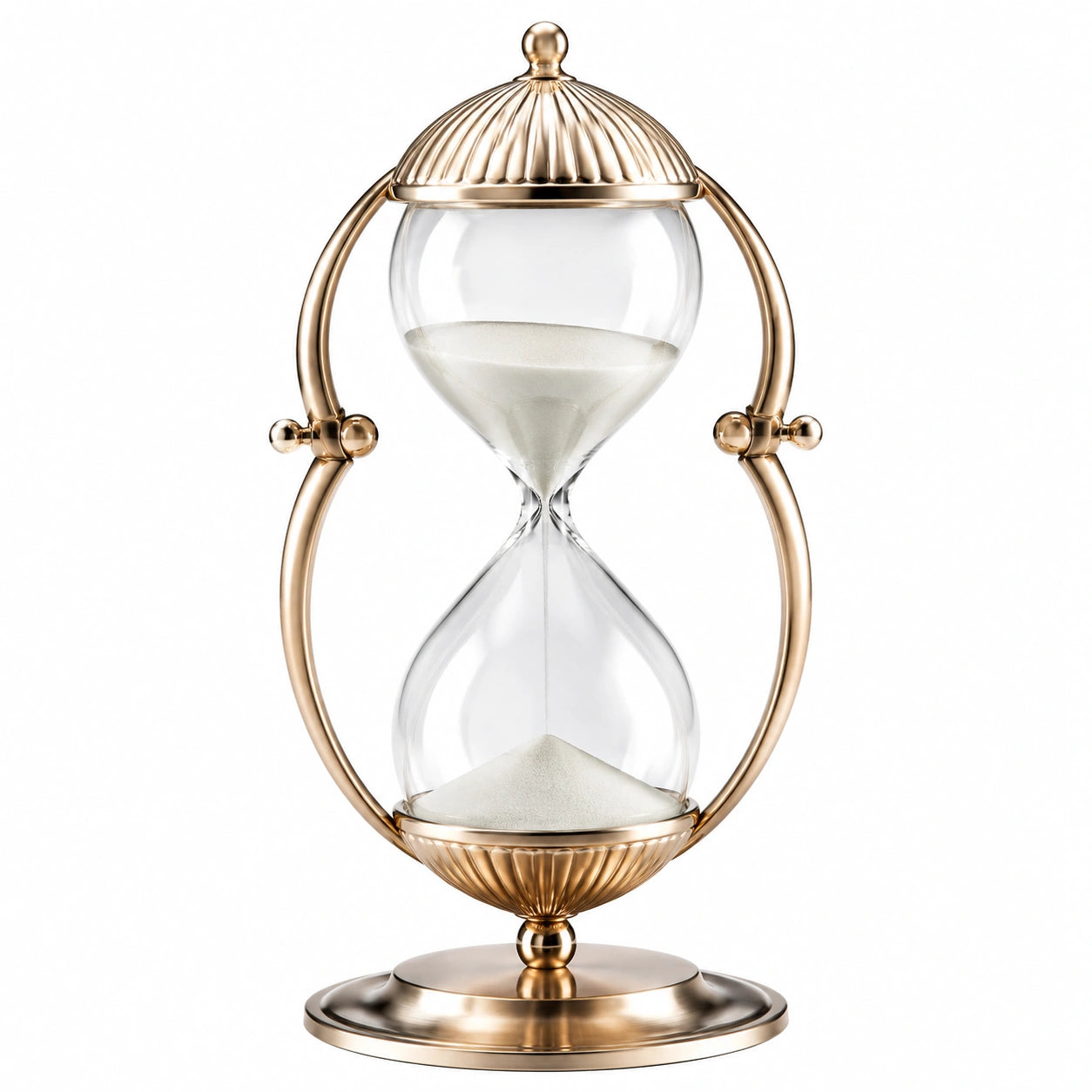 Sanduhr mit Goldrahmen, 25cm