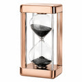 Roségoldene Sanduhr mit schwarzem Sand, 30 Minuten