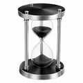 60 Minuten Sanduhr Schwarz und Silber