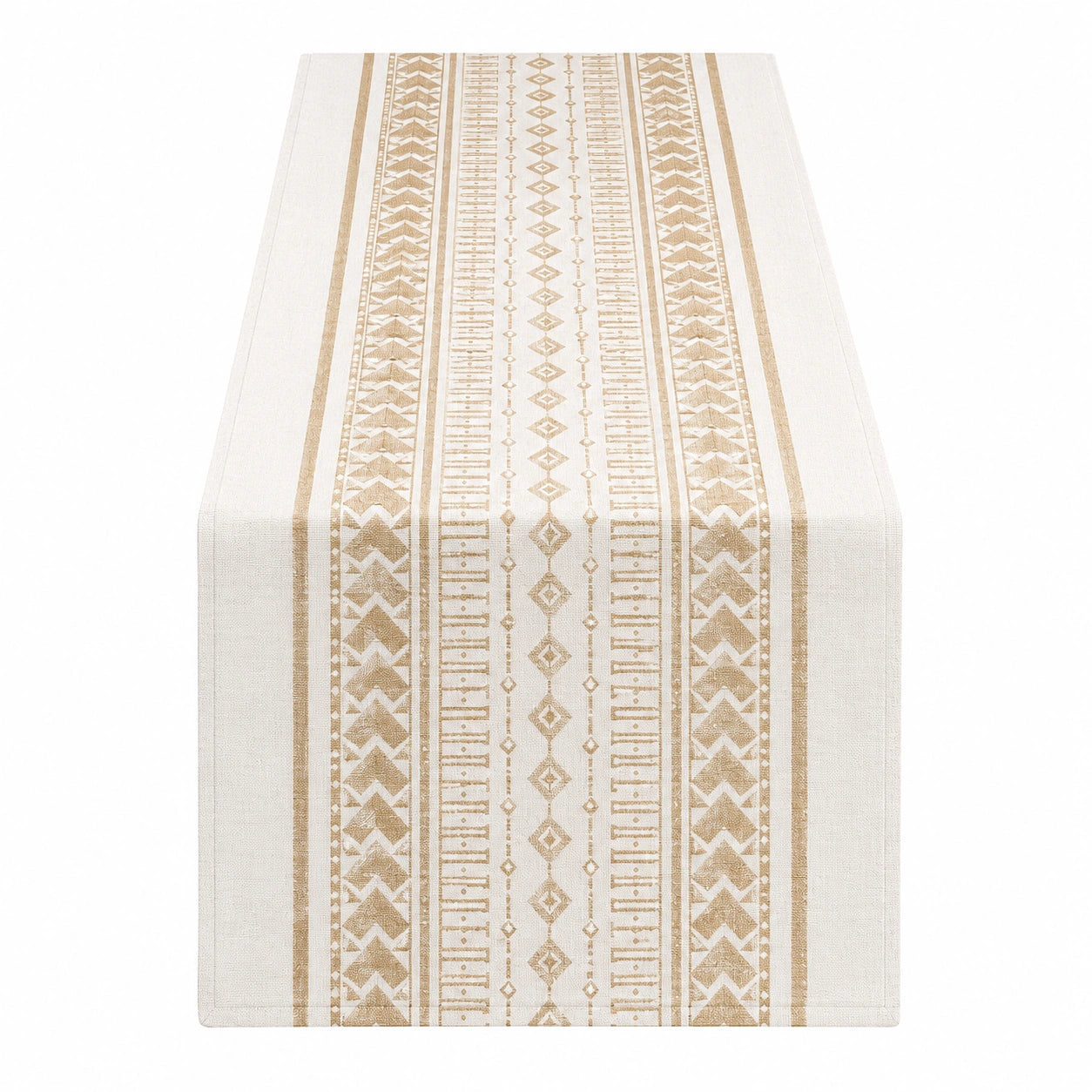 Tischläufer Beige Geometrisches Muster 180cm