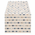 Gestreifter Tischläufer Blau/Beige 180x35cm