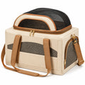 Faltbare und Atmungsaktive Tiertragetasche Beige/Braun