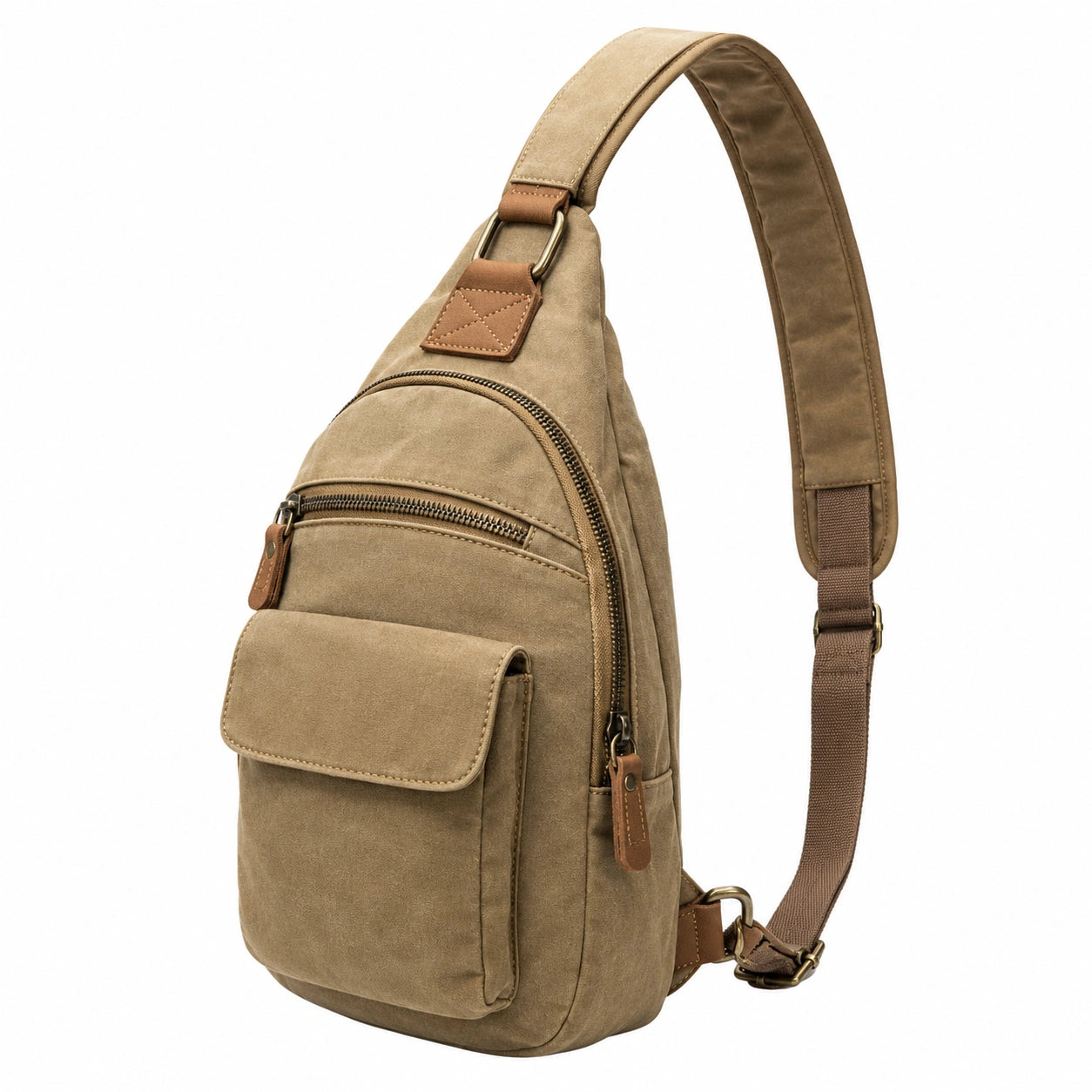 Sling Bag Beige für Alltag und Reisen