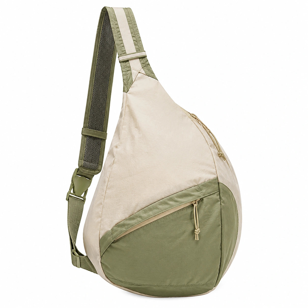 Dreieckige Sling-Tasche Khaki/Grün Verstellbar